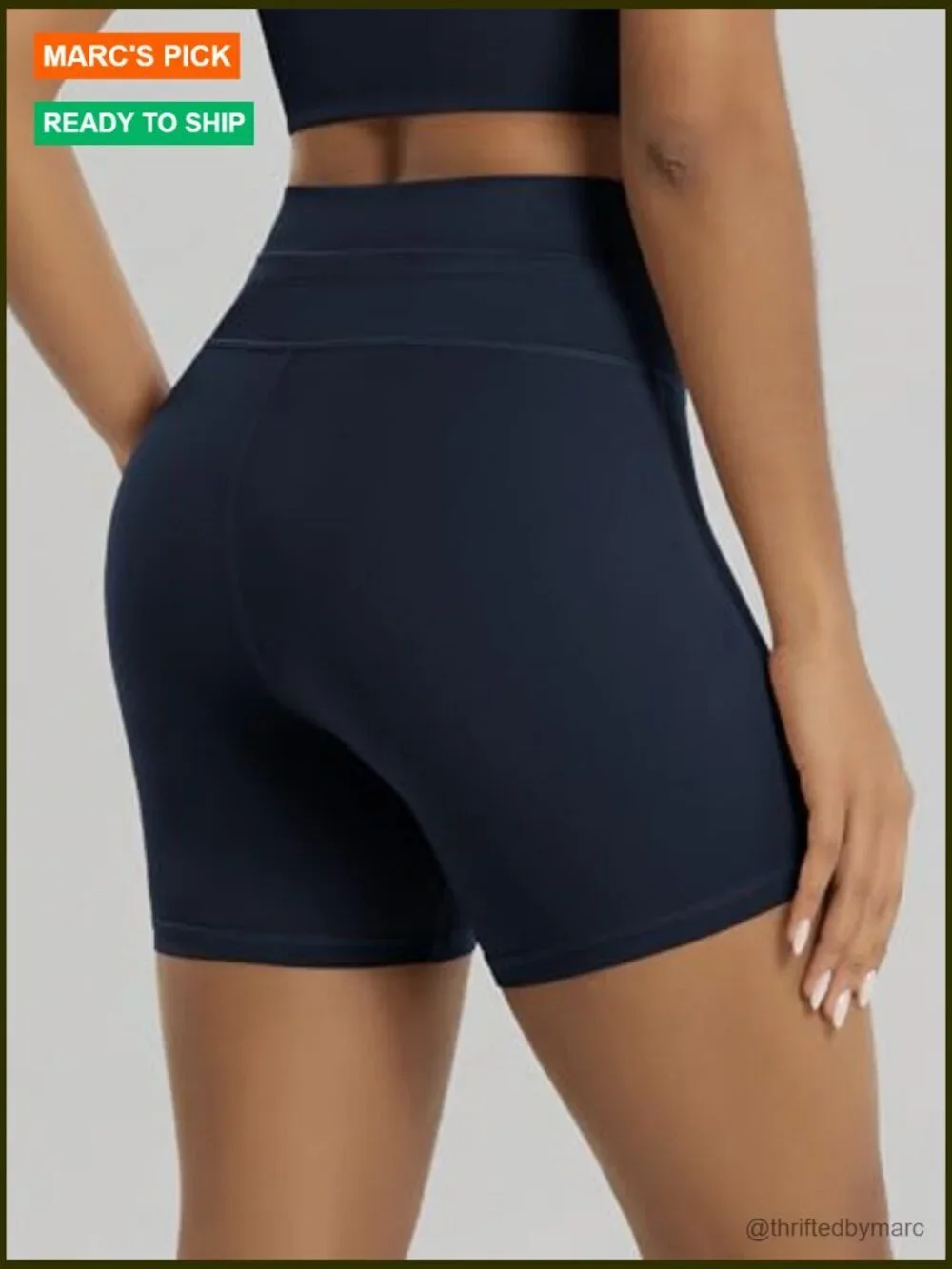 High Waist Drawstring Bike Shorts 5